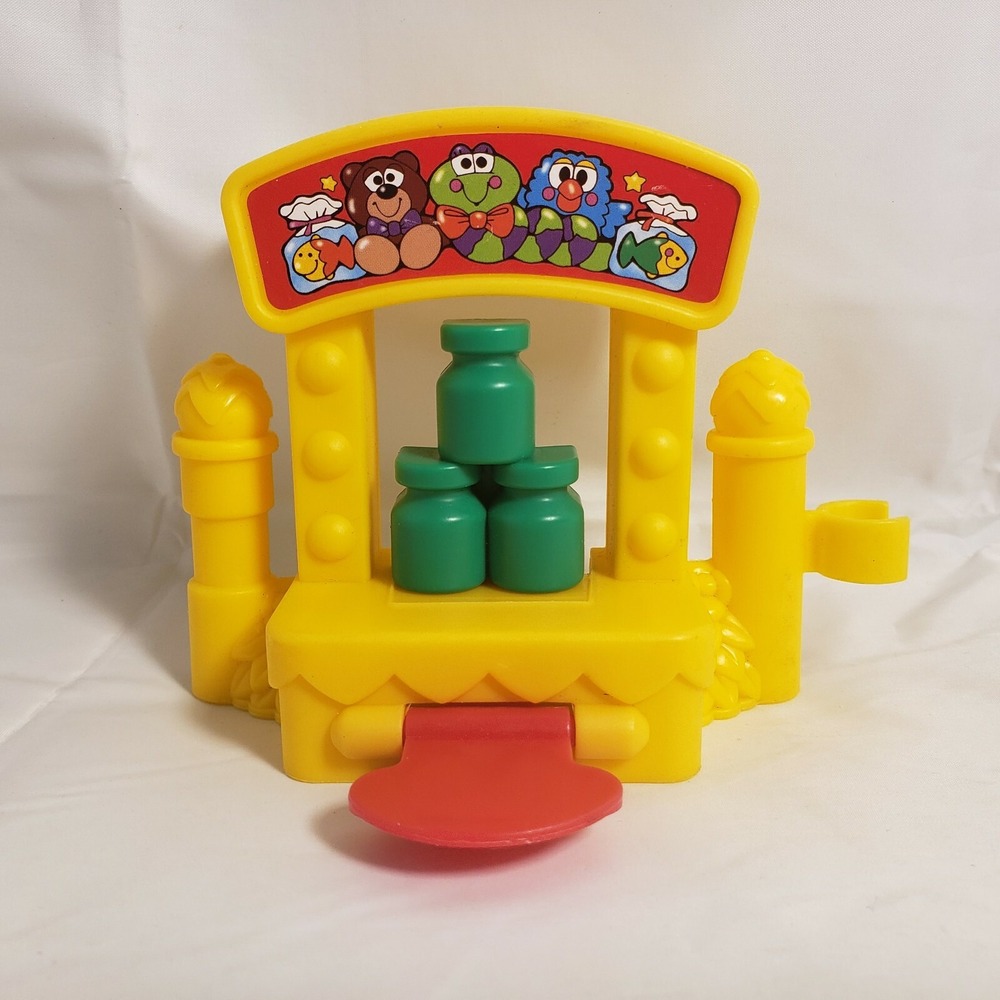 Fisher Price Little People Carnival Fair Fun Park Game Knock Down Bottles
